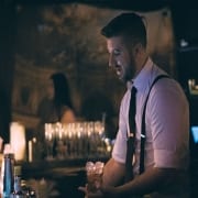 Bartender making drinks at Boogie Room