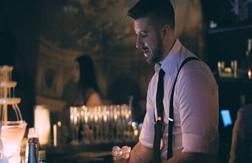 Bartender making drinks at Boogie Room