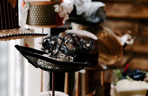 Photo of hats at Refinery Rooftop Kentucky Derby party