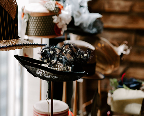 Photo of hats at Refinery Rooftop Kentucky Derby party