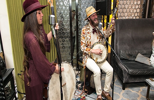 Band playing at Kentucky Derby party