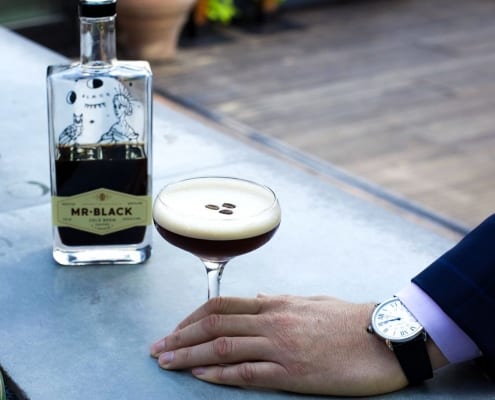 Mr.Black espresso cocktail at Refinery Rooftop