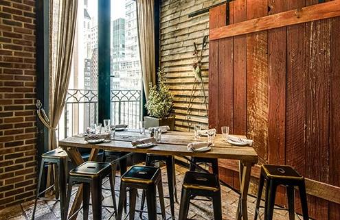 Inside decor at Refinery Rooftop