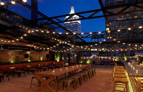 Night view of Refinery Rooftop