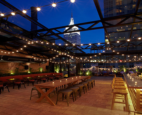 Night view of Refinery Rooftop