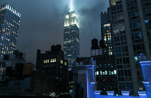 Foggy Empire State Building