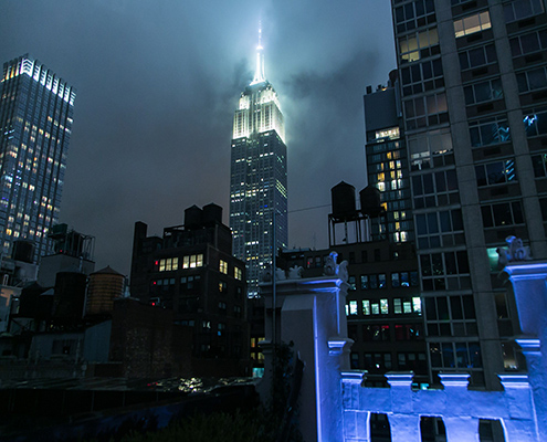 Foggy Empire State Building