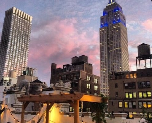 Sunset picture of Empire State Building